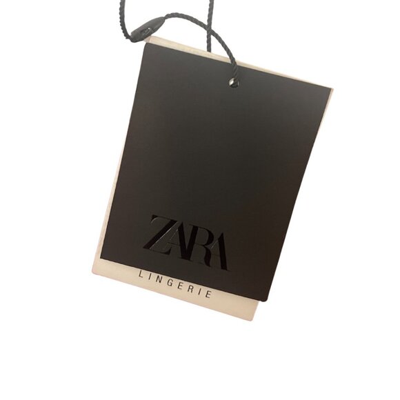 Zara ZW Lingerie Womens Skirt Medium Red Lace Trim Asymmetric Hem 1067/914 NWT - Picture 5 of 15